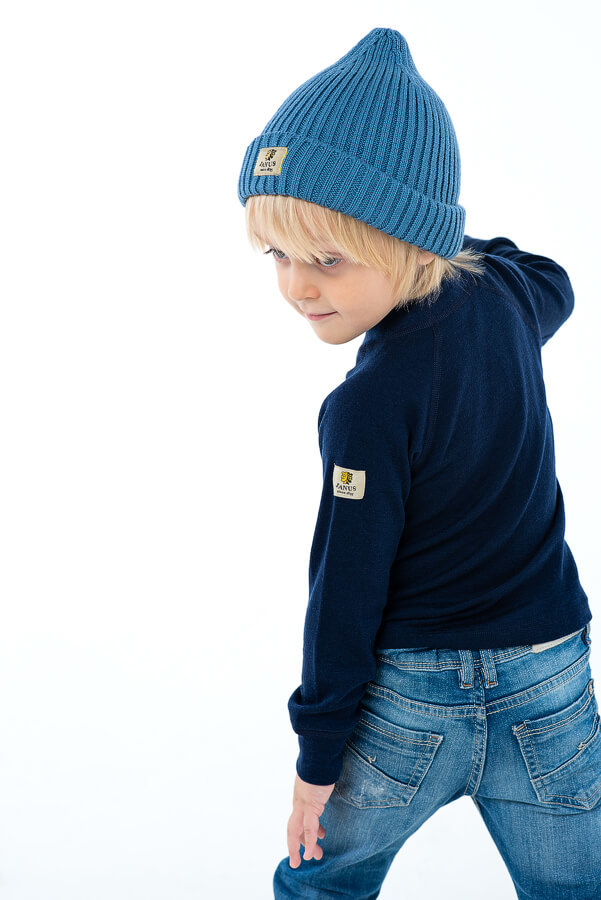 Janus Prince or Princess Wool комплект термобелья детский темно-синий - 4