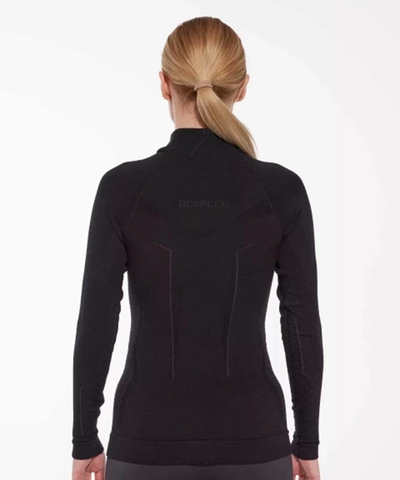 Женское теплое термобелье лонгслив Brubeck Extreme Merino черная