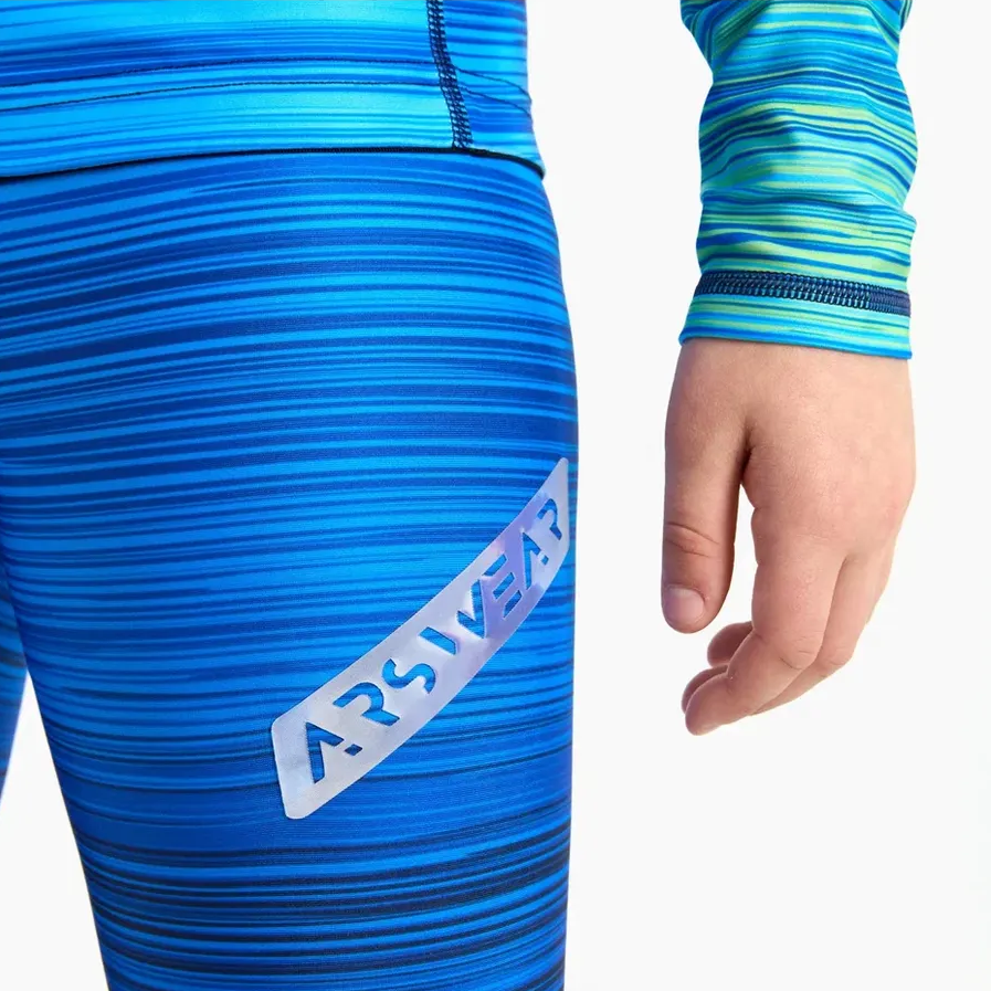 Детский гоночный комбинезон Arswear Race Kids синий-лайм - 8