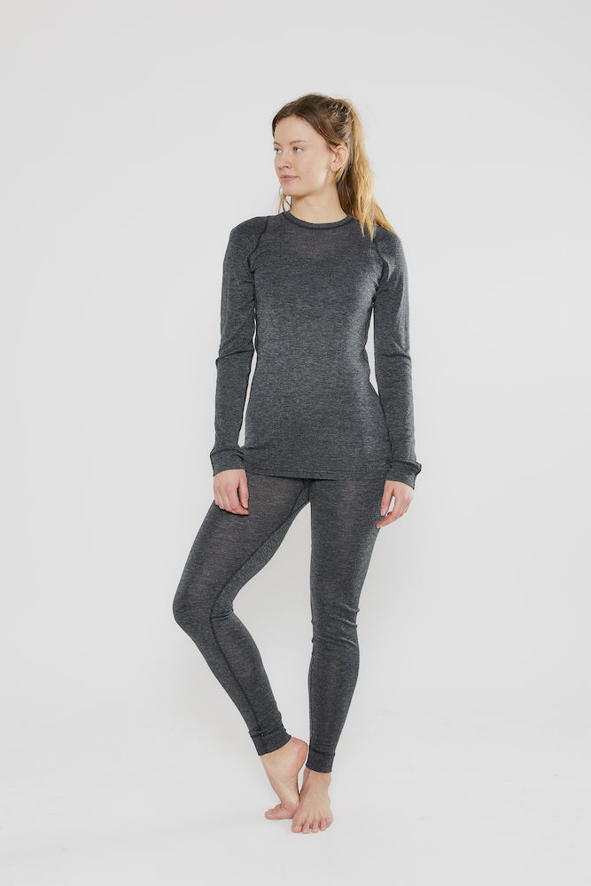 Craft Merino 180 комплект термобелья женский black-melange - 2