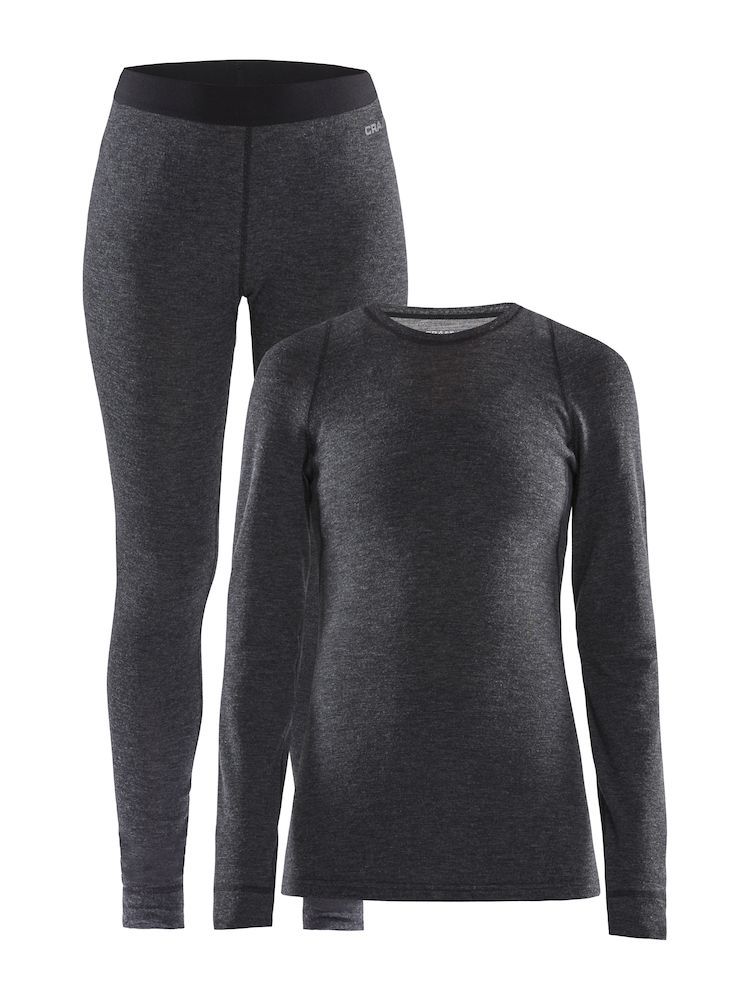 Craft Merino 180 комплект термобелья женский black-melange