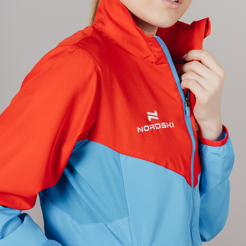 Nordski Sport куртка для бега женская red-blue