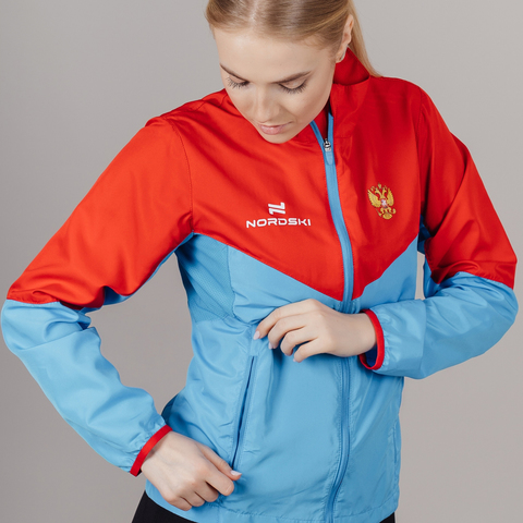 Nordski Sport куртка для бега женская red-blue