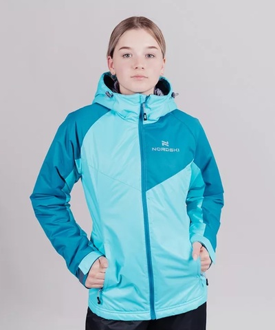 Детская теплая лыжная куртка Nordski Kids Premium Sport aquamarine