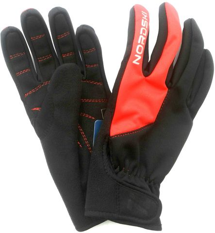 Nordski Racing WS перчатки гоночные черные-красные
