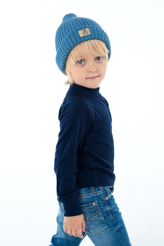 Janus Prince or Princess Wool термобелье детское из шерсти мериносов рубашка темно-синяя