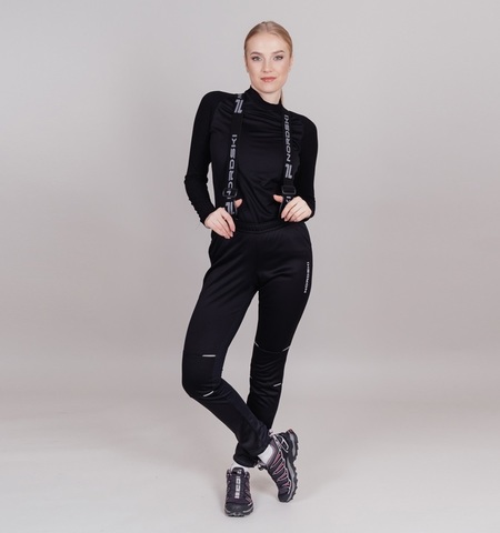 Nordski Premium разминочные лыжные брюки женские черные