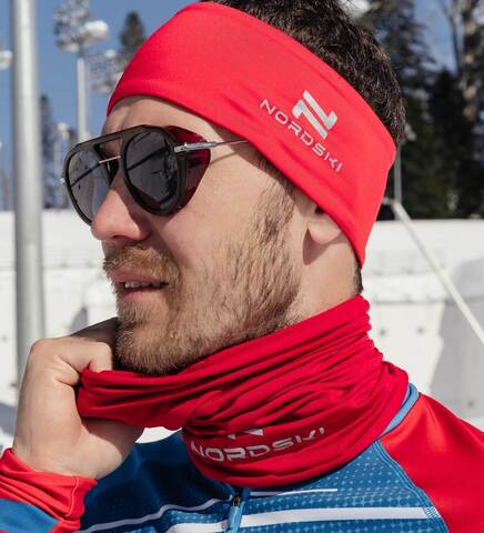 Повязка Nordski Warm красная OFSA