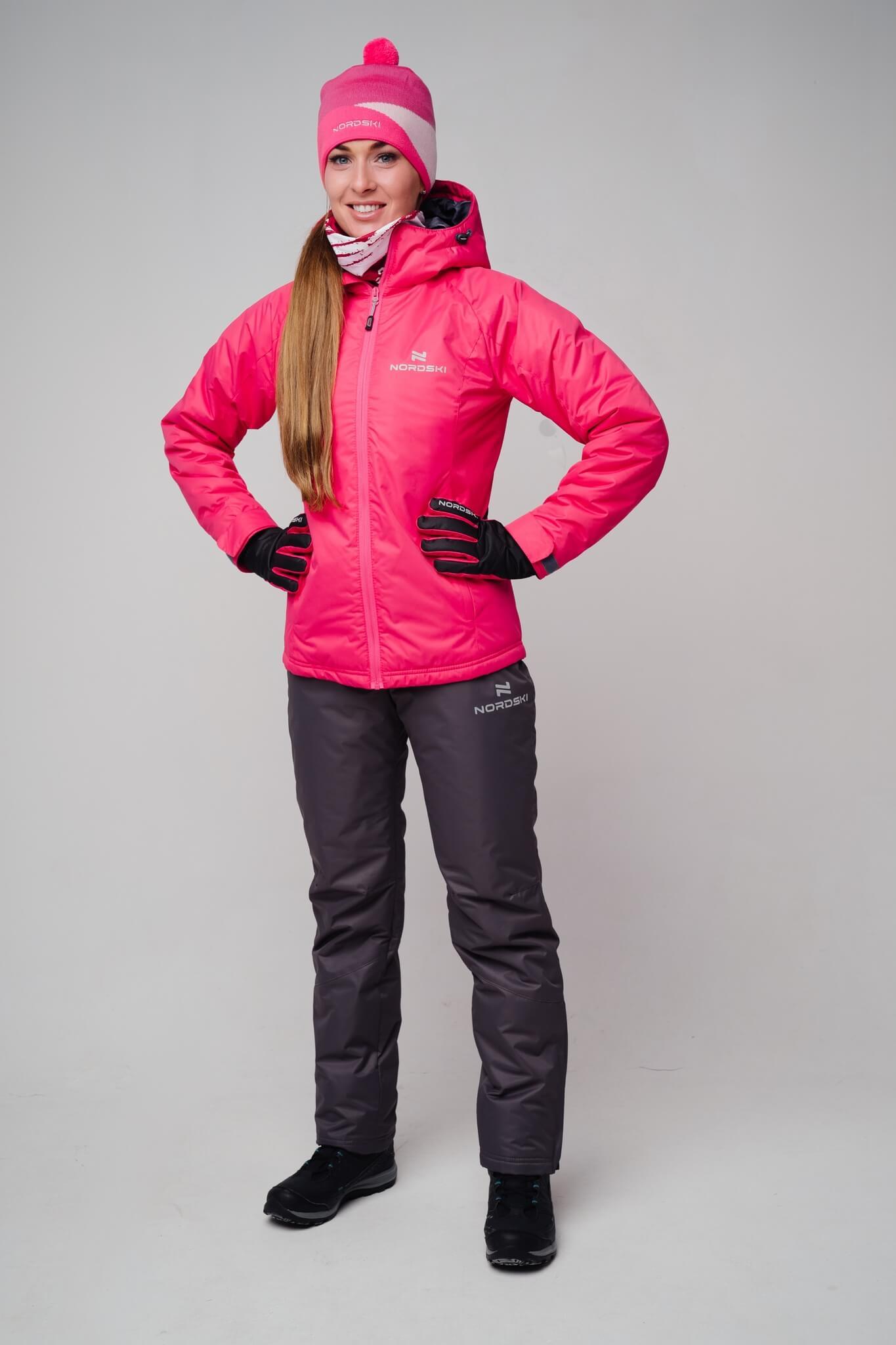 Nordski Motion женский прогулочный костюм raspberry-grey