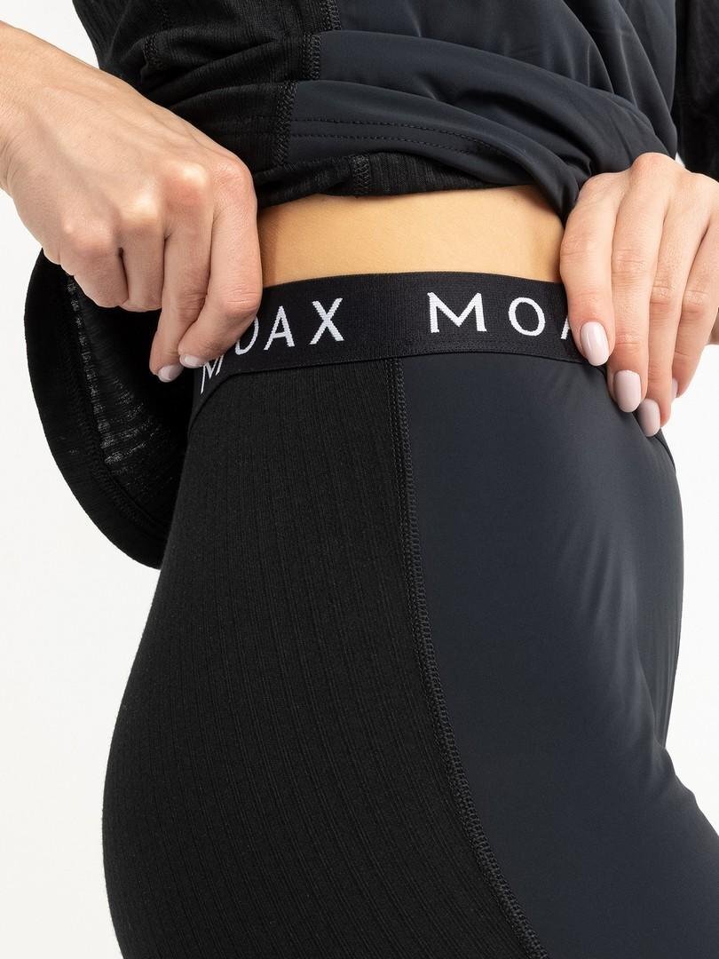 Женский комплект термобелья с ветрозащитой Moax Race Wind черный - 11