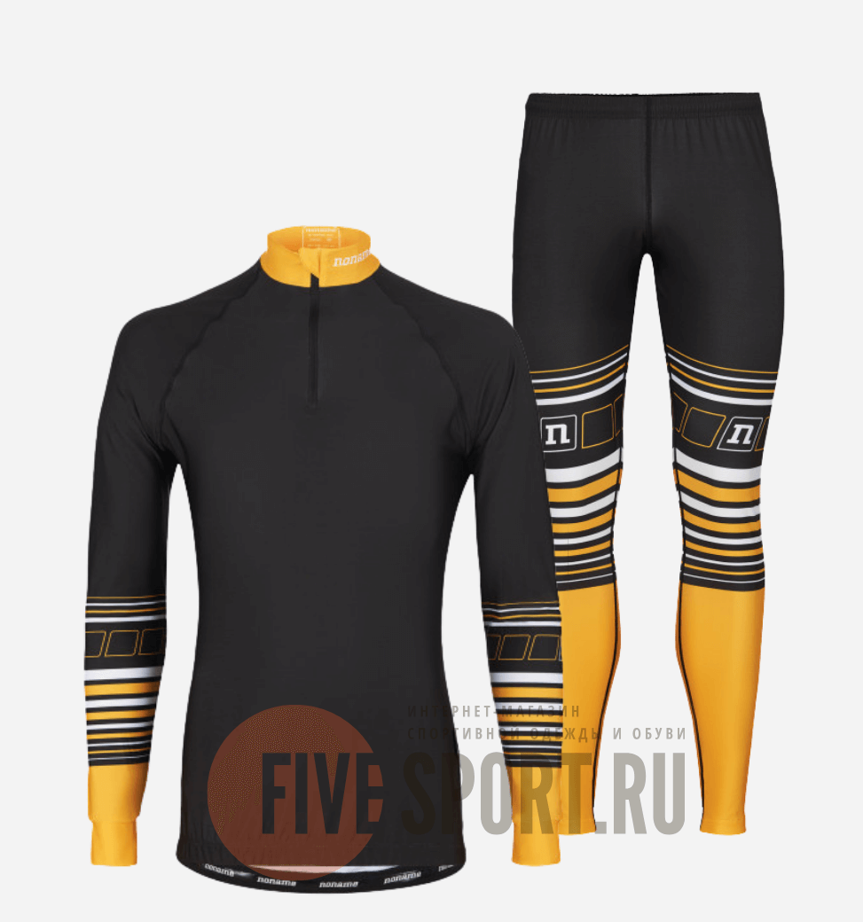 Гоночный лыжный костюм Noname On the Move Race 22 унисекс black-yellow - 5