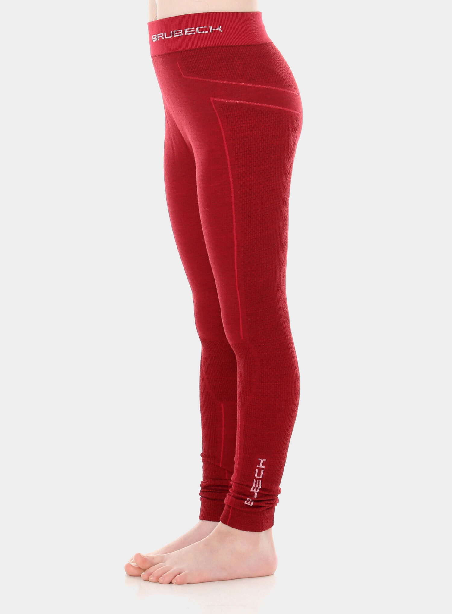 Brubeck Active Wool детское термобелье кальсоны бордо - 2