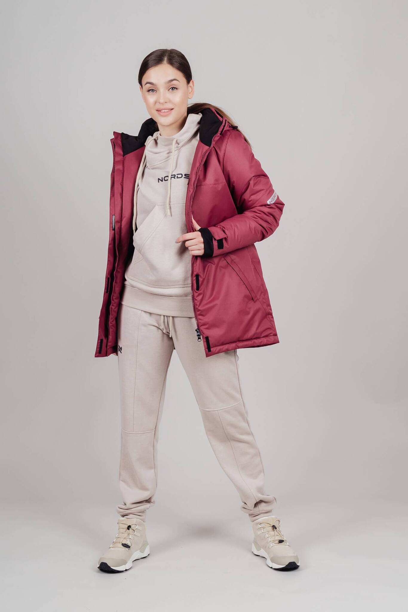 Женская утепленная куртка Nordski Casual wine - 11