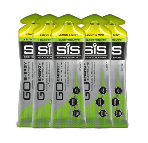 Набор углеводных гелей с электролитами SIS Go Isotonic Gel + Electrolyte 60 мл лимон-мята