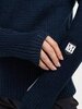 Вязаный свитер с шерстью Моах Komi унисекс темно-синий - 10