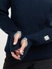 Вязаный свитер с шерстью Моах Komi унисекс темно-синий - 12