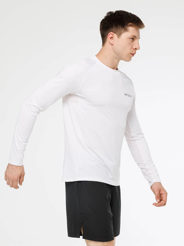 Мужской лонгслив для тренировок Moax Run Lite белый