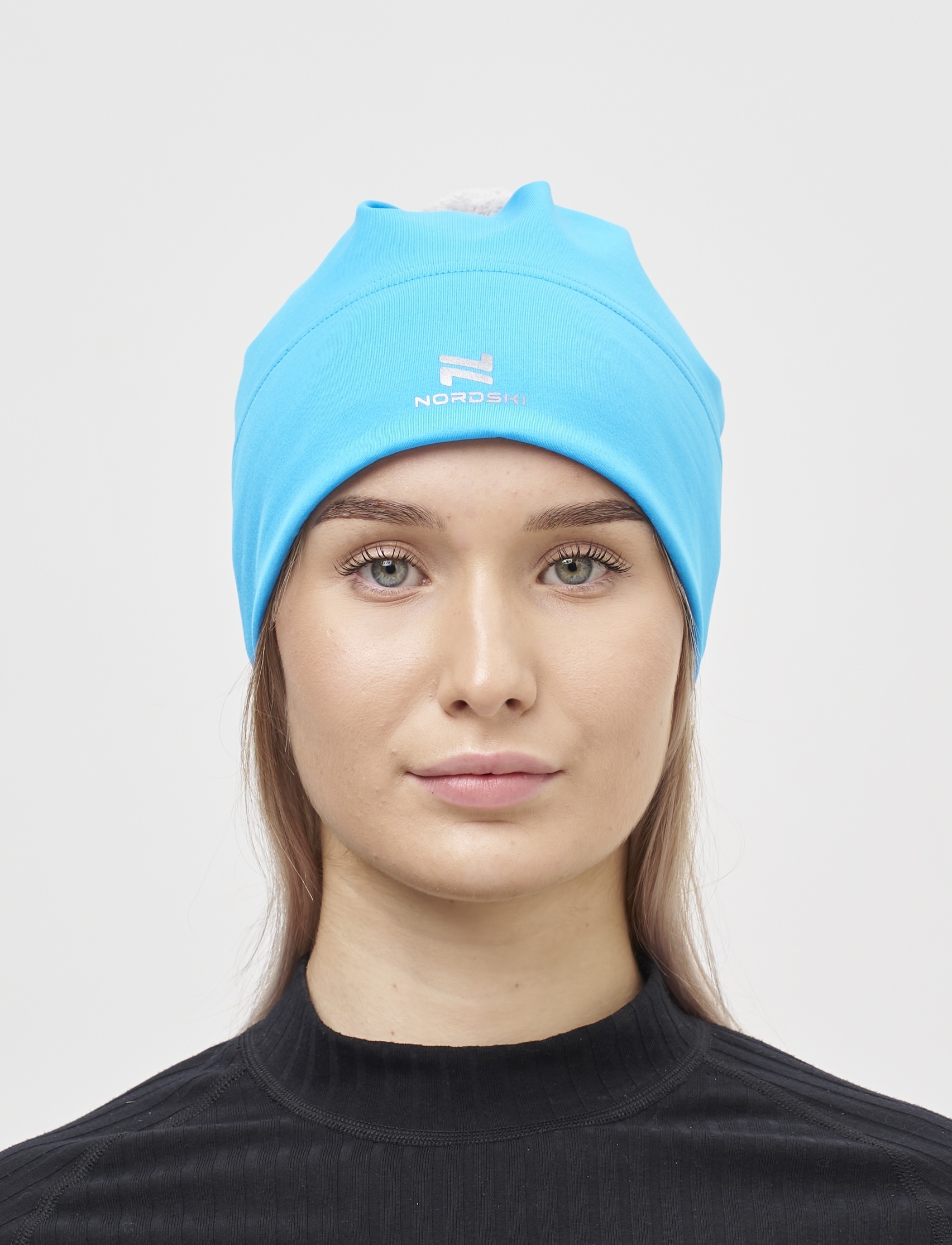 Тренировочная шапка с помпоном Nordski Train ocean - 3