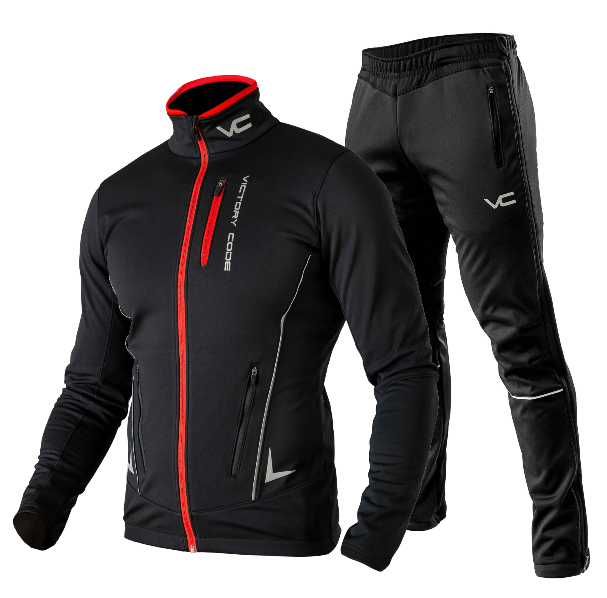 Victory Code Jr Speed Up детский разминочный лыжный костюм black