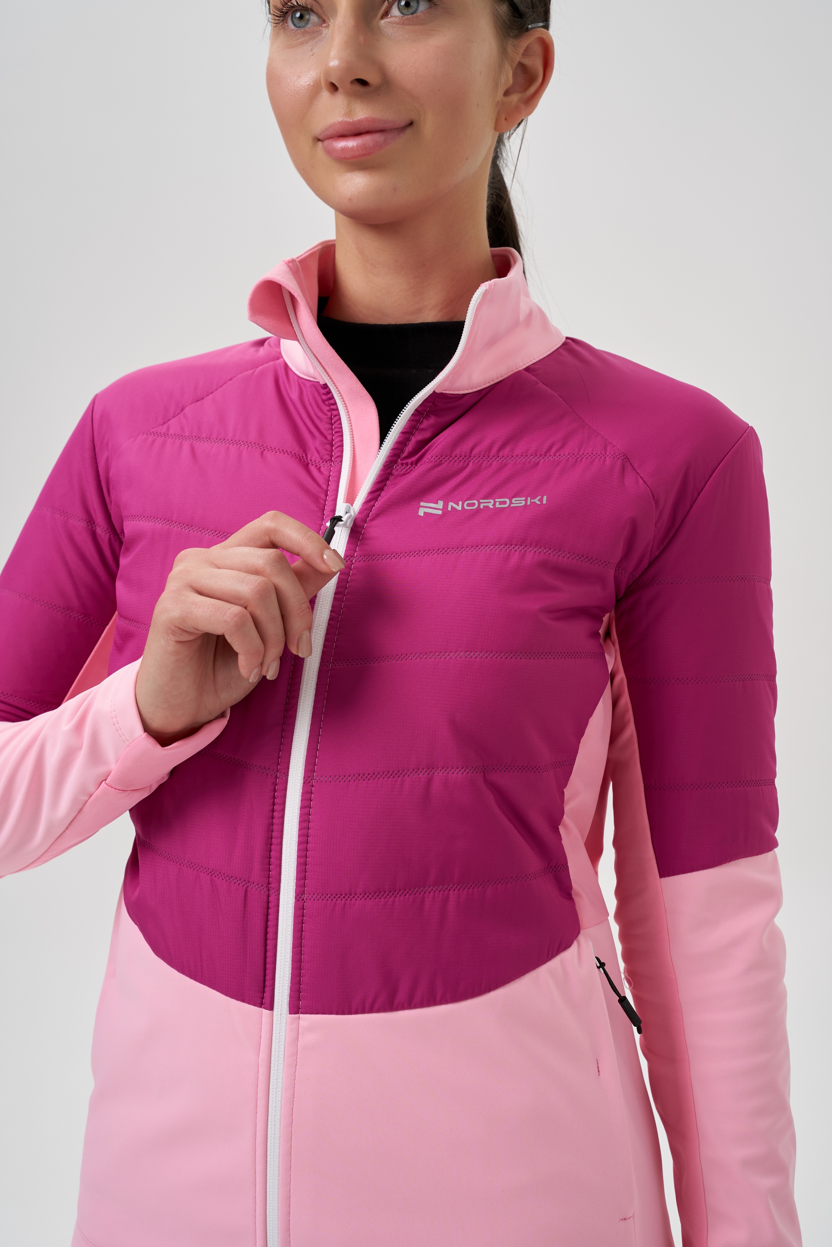 Женский костюм для лыж и бега зимой Nordski Hybrid Pro 2.0 candy pink-fuchsia - 8