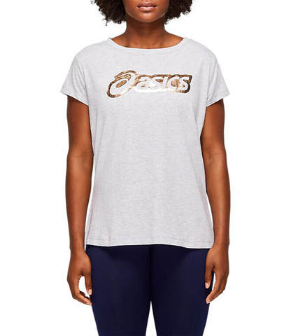 Asics Logo Graphic Tee  футболка для бега женская серая