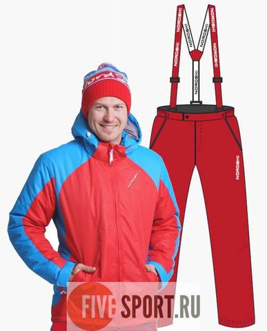 Nordski National прогулочный лыжный костюм мужской Red
