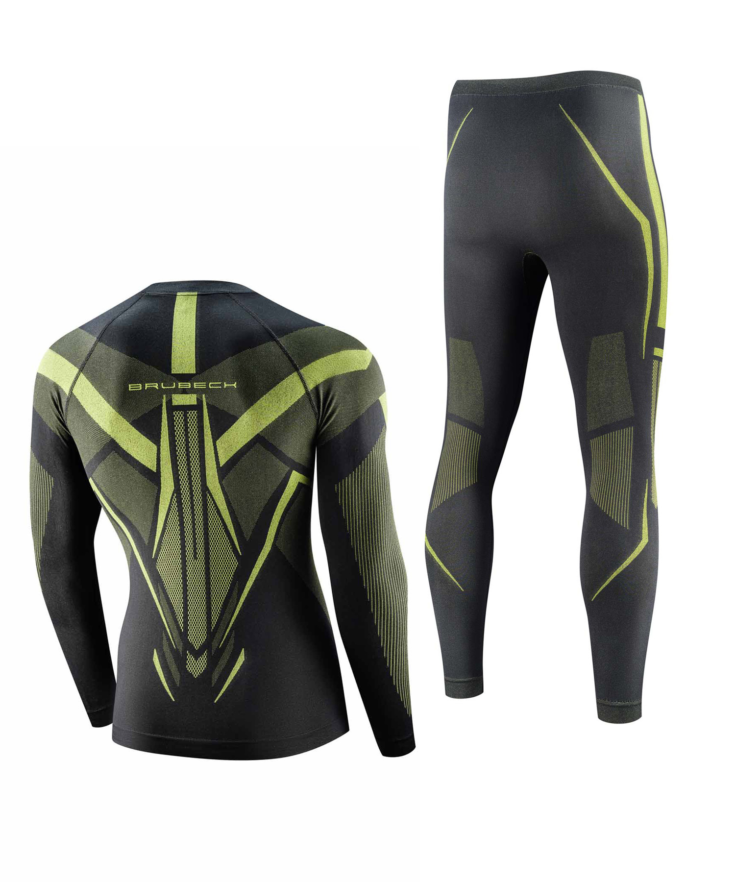 Мужской комплект термобелья Brubeck Dry графитовый-лайм - 3