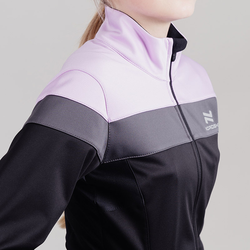 Детская лыжная куртка Nordski Jr Drive black-orchid - 8