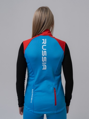 Nordski Premium лыжный жилет женский синий-красный