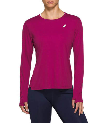 Asics Silver Ls Top рубашка для бега женская фиолетовая