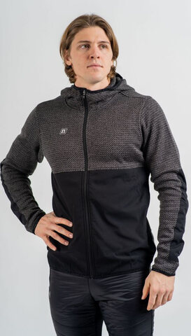 Теплая кофта с капюшоном Noname Fleece Jacket Ux 24 унисекс черная