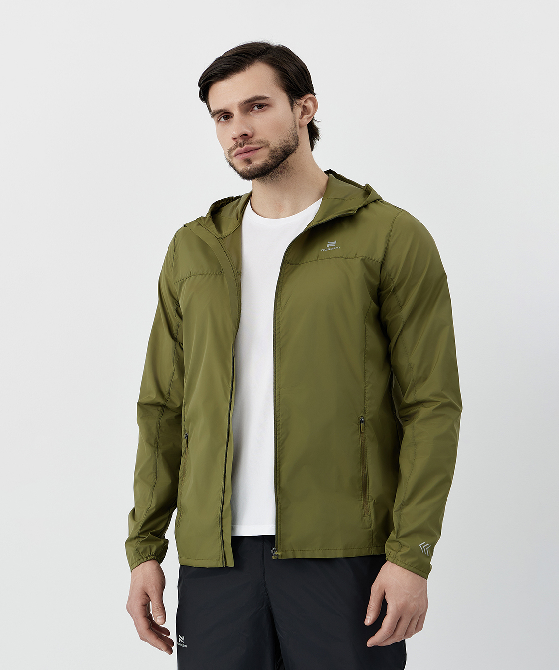 Мужская беговая ветровка Nordski Rain olive - 2