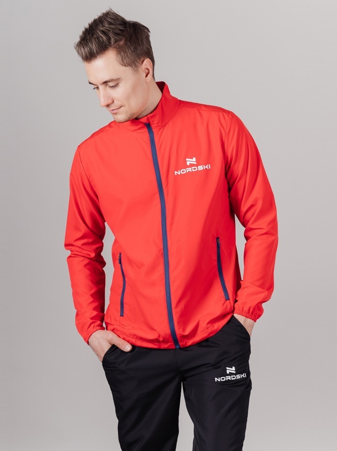 Мужская куртка для бега Nordski Motion red-dark blue