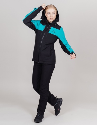 Женская горнолыжная куртка Nordski Lavin black-malachite