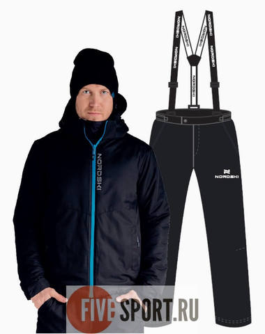 Nordski Montana Premium прогулочный лыжный костюм мужской Black