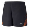Беговые шорты мужские Mizuno Premium Aero Square 4.5 черные - оранжевые - 1
