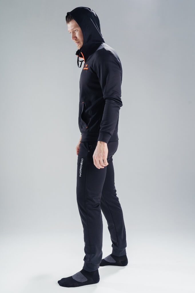 Nordski Hood толстовка мужская black-orange - 2
