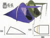 Kaiser Sport Biker 2 туристическая палатка одноместная - 2