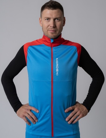 Nordski Premium лыжный жилет мужской синий-красный