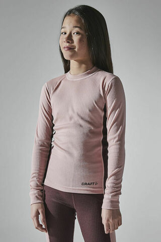 Комплект термобелья для девочек Craft Jr Core Dry Baselayer бордо-пудрово-розовый
