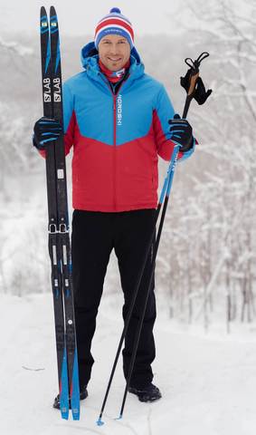 Nordski Montana Premium RUS прогулочный лыжный костюм мужской Blue-Black