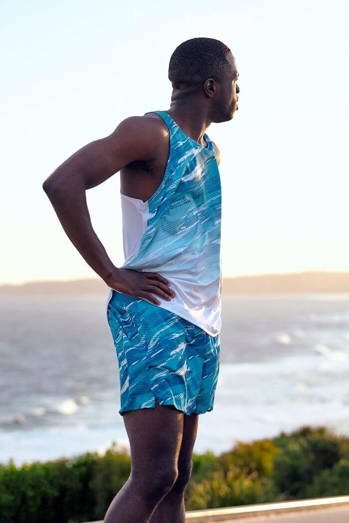 Asics Noosa Singlet майка для бега мужская голубая - 5