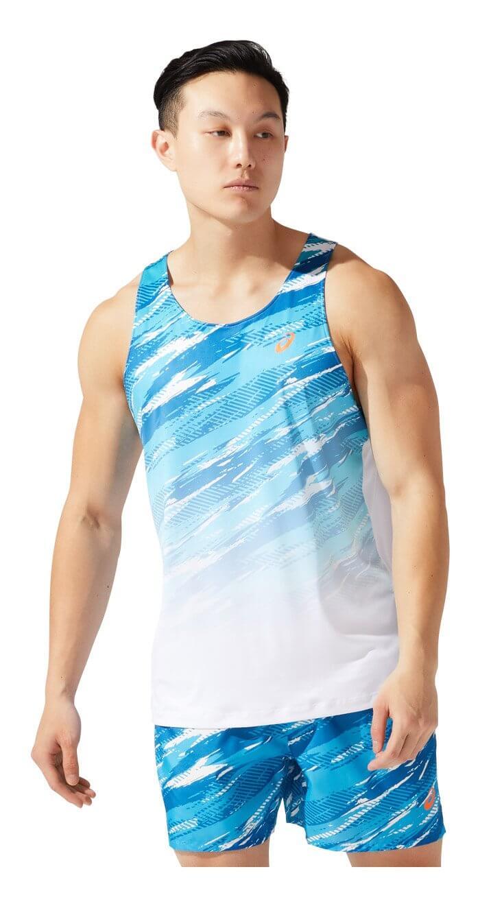 Asics Noosa Singlet майка для бега мужская голубая