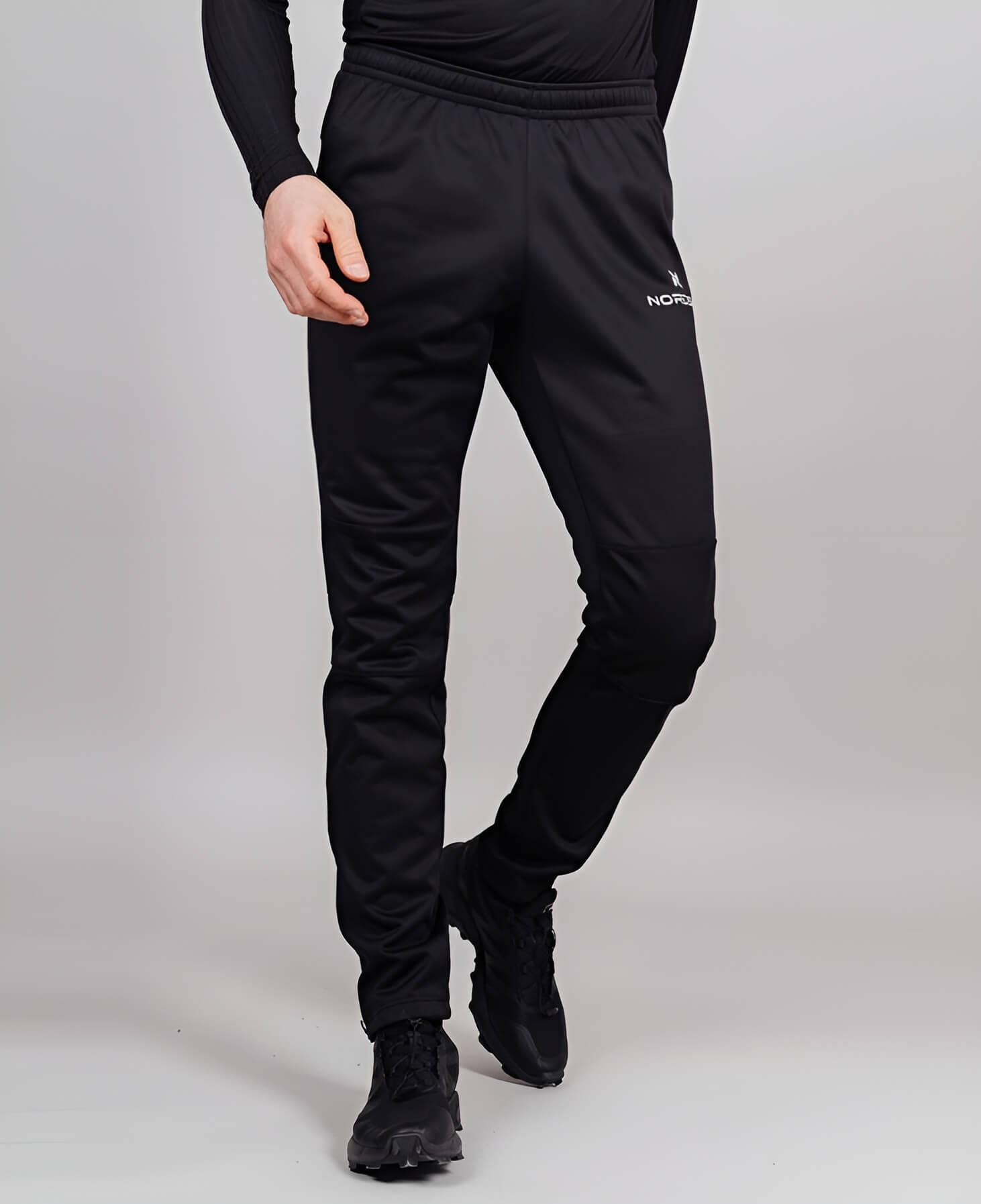 Мужской утепленный разминочный костюм Nordski Base black-blue - 10