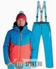 Nordski Montana Premium RUS теплый лыжный костюм мужской Blue-Red - 1
