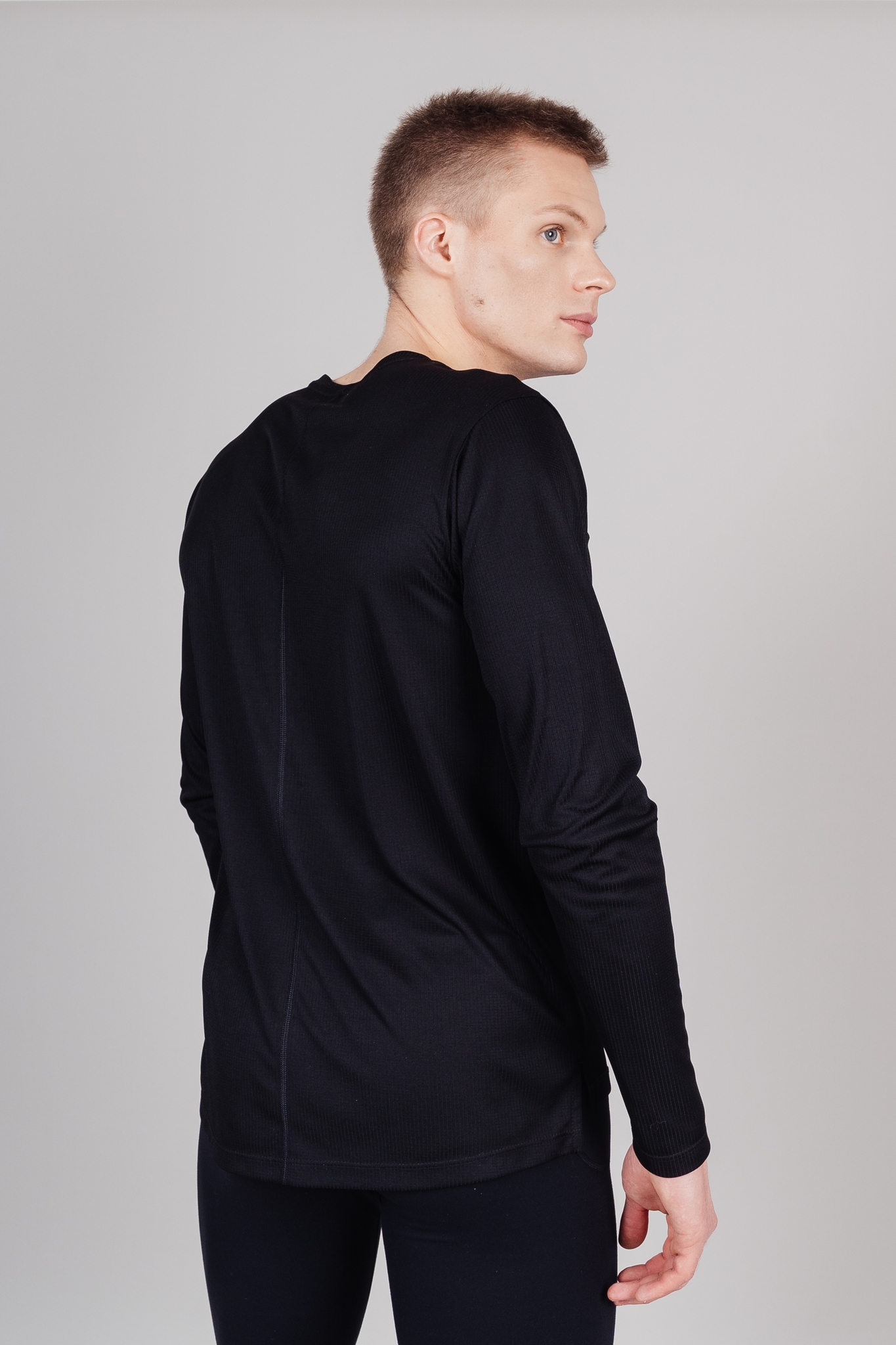 Мужская футболка для бега с длинным рукавом Nordski Training black - 3