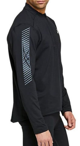 Asics Icon 1/2 Zip LS утепленная рубашка для бега мужская черная