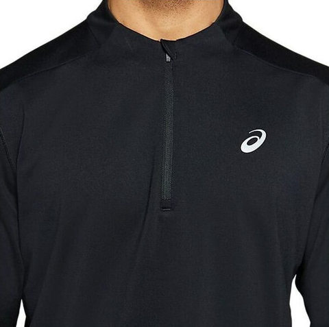 Asics Icon 1/2 Zip LS утепленная рубашка для бега мужская черная