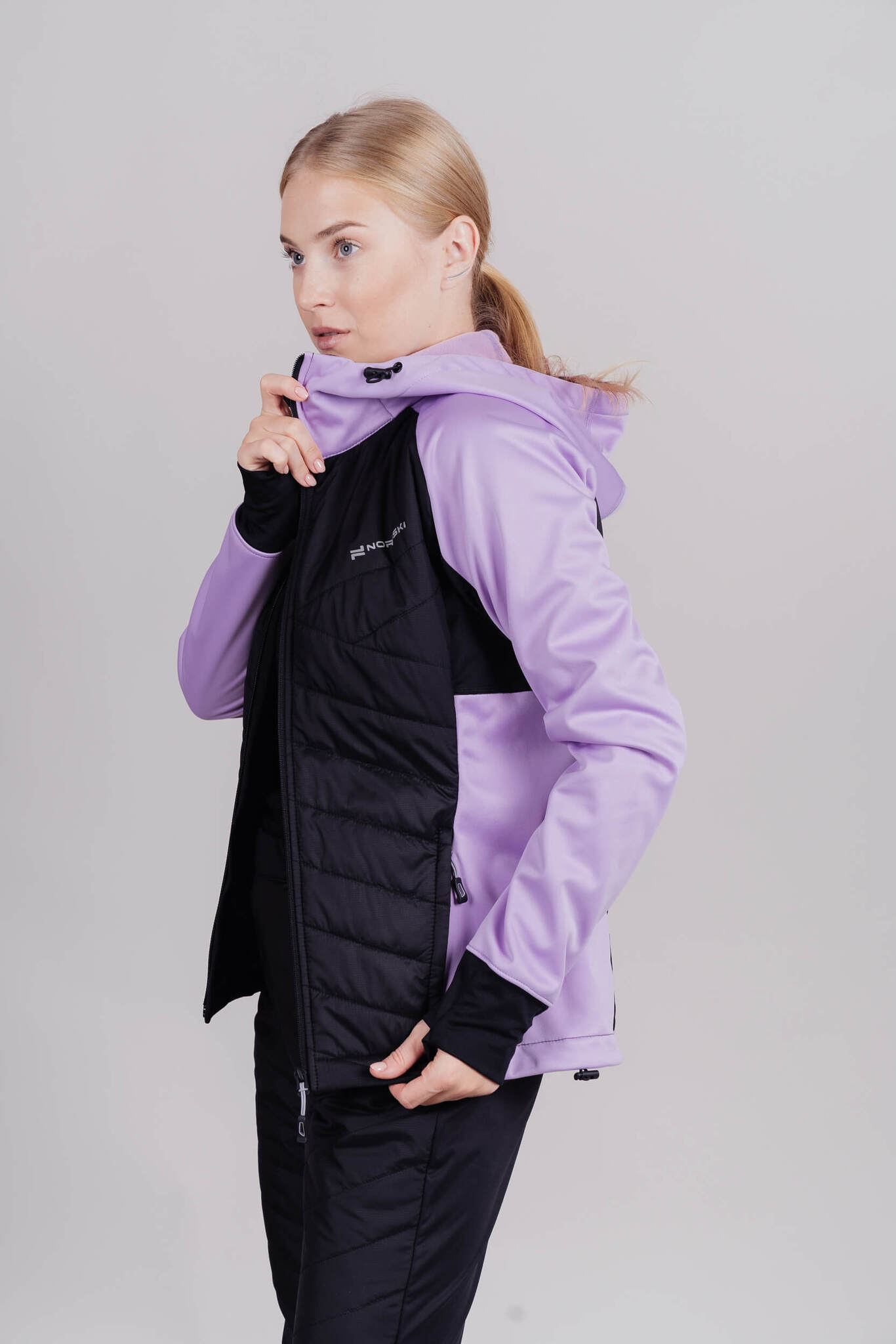 Женская тренировочная куртка с капюшоном Nordski Hybrid Hood orchid - 2