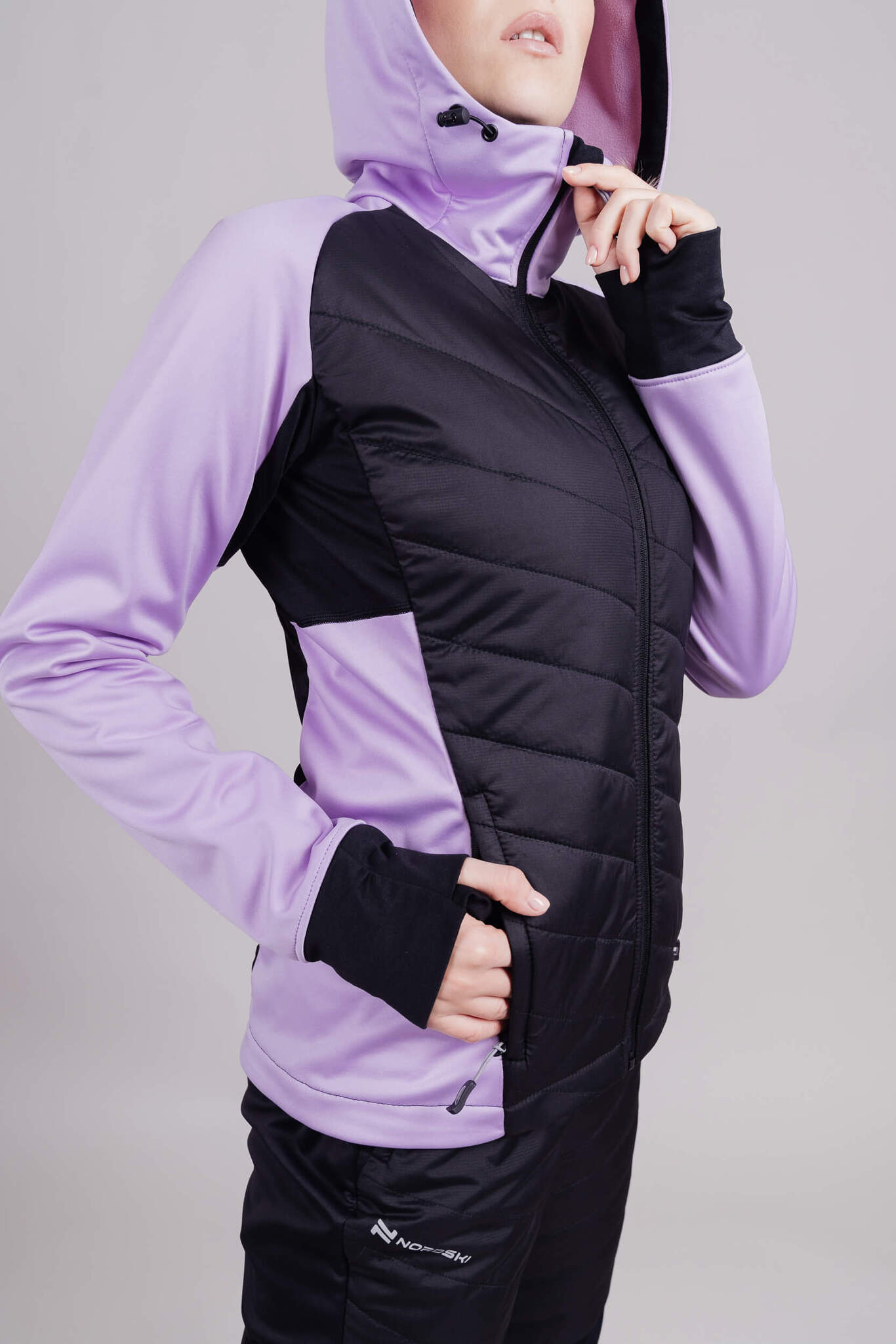 Женская тренировочная куртка с капюшоном Nordski Hybrid Hood orchid - 4